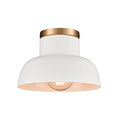 Elk Showroom Lewellen 10'' Wide 1Light Semi Flush Mount, Matte White EC89704/1